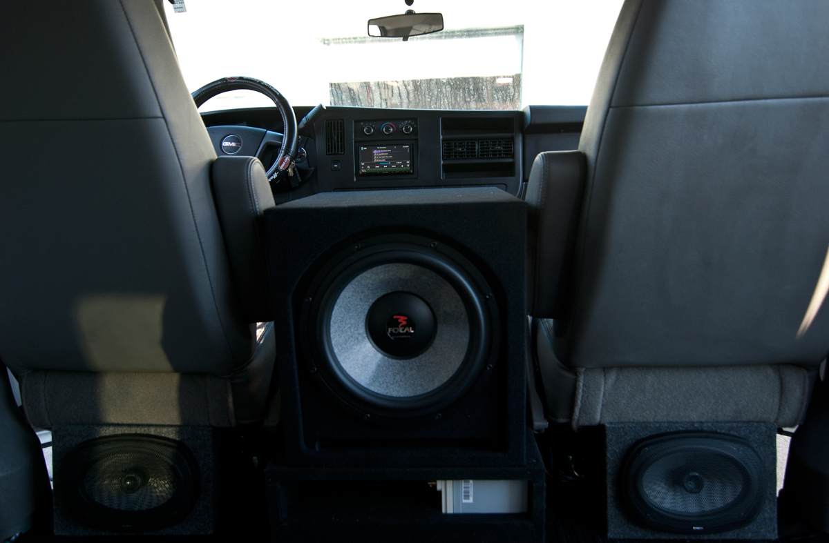 Complete 10K focal sound system in a work van.
