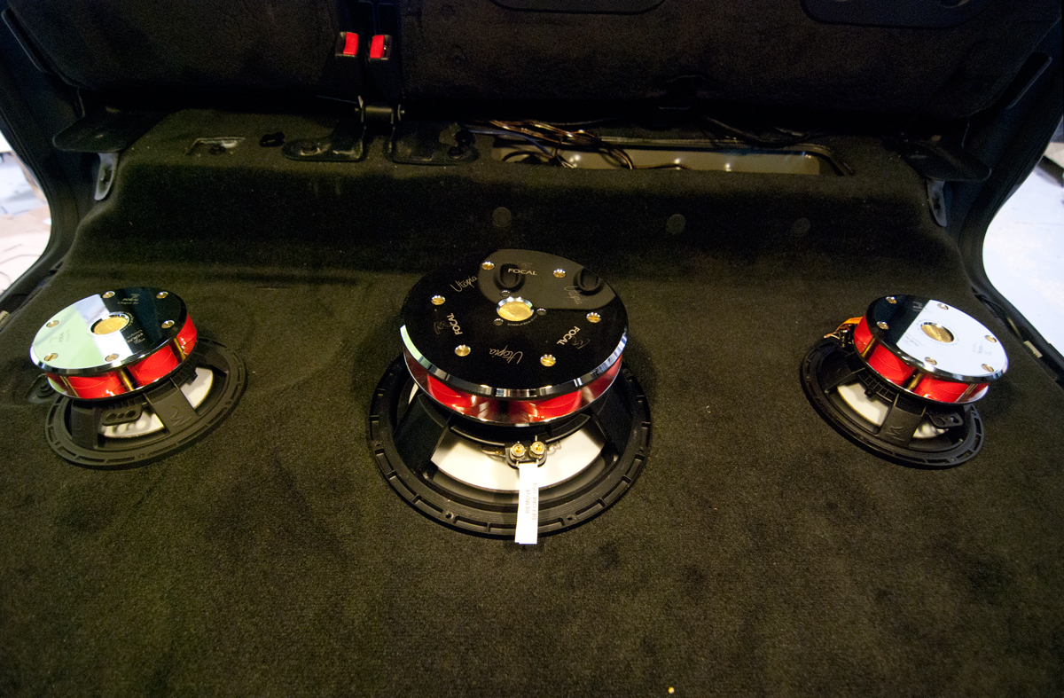 Three subwoofers to be installed under rear bench in this Ford F150